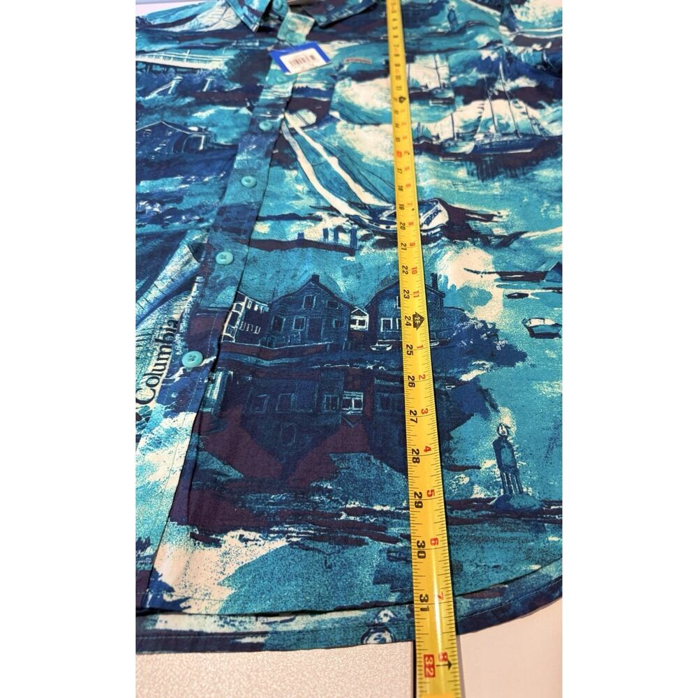 Columbia Rapid Rivers Nautical Print Shirt Men's XL Button Down Coastal Vacation - Picture 6 of 7